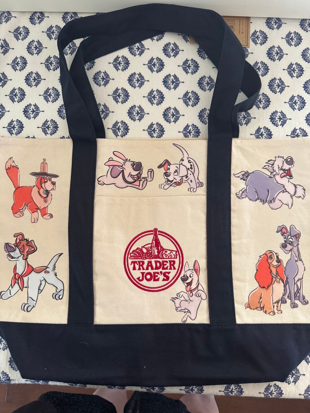 Disney Dogs Full Size Tote  Lady Nana Max Custom Made Trader Joes bag